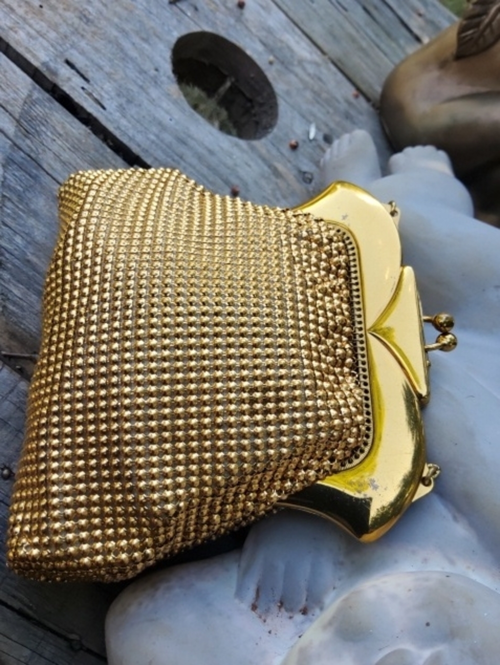 Vintage Whiting & Davis Gold Mesh Purse. - Picture 3 of 8